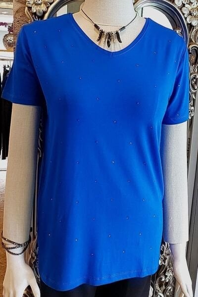 BLUZ -Her tarafı minik taşlı bluz