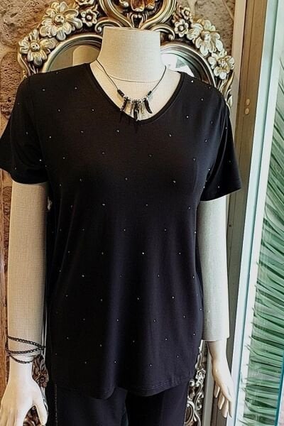 BLUZ - Her tarafı minik taşlı bluz