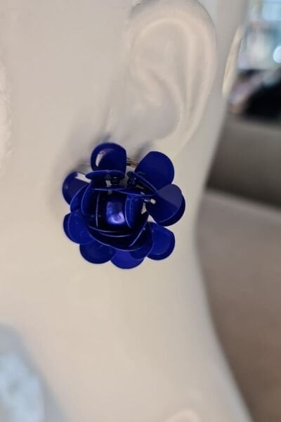 ÇAN design by Z - Mor Çiçek Küpe