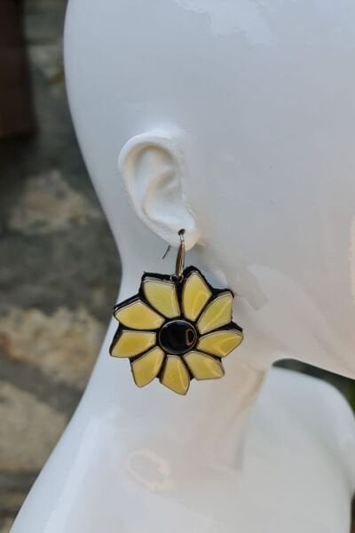 ÇAN design by Z -Venezia krem Küpe